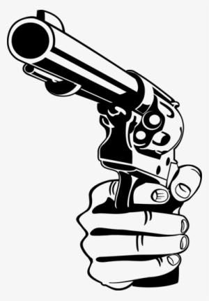Hand Pistol Gun Wall Sticker - Gun Vector Png #1051848