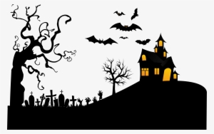 Haunted Night Tomb Bat Withered Vector 2744*1727 Transprent #1051851