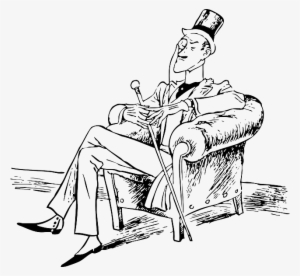 Rich, Man, Person, Suit, Chair, Sitting, Gentleman - Drawing Of A Rich Man #1051856
