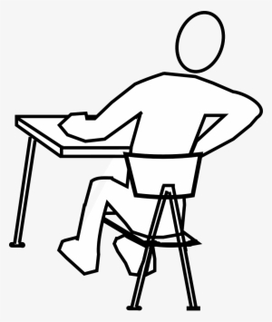 Avoid Back Pain At The Office - Draw A Person Sitting #1051889