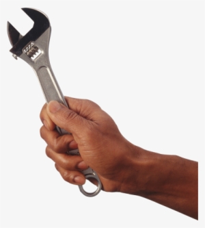 Hand Holding Wrench Two - Hand With Tools Png #1052106