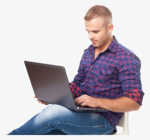 Sitting Man Png Laptop #1052109