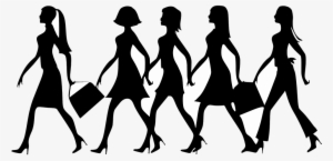 Women Walking Silhouette Handbags Shopping - Silhueta Mulher Com Bolsa #1052859