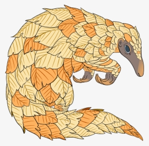 Autunm-leaf Pangolin Or Fall Pangolin, A Sneaky And - Illustration #1053090