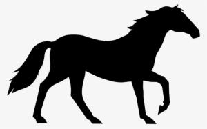 Horse Walking Elegant Black Side View Silhouette Comments - Black Horse Running Gif #1053186