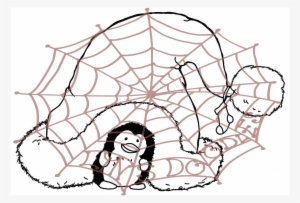 Christmas Penguin Under Santa's Hat - Illustration #1053777