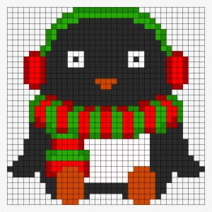 Christmas Penguin Perler Bead Pattern / Bead Sprite - Bead #1053936