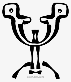 Oar Lock Royalty Free Vector Clip Art Illustration #1053969