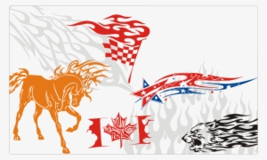 Tribal Flames Clipart - Racing Tribal Vector Png #1054486