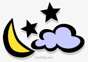 Lua / Estrelas / Cloud Livre De Direitos Vetores Clip - Rain #1054603