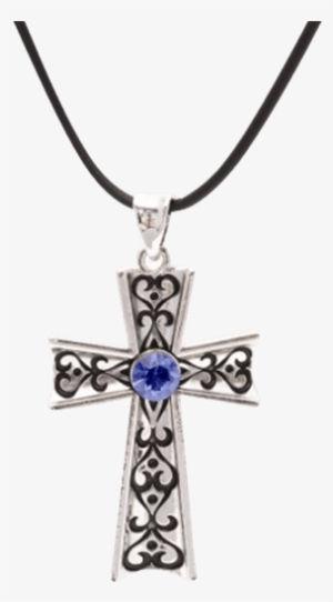 Jeweled Cross Necklace - "jeweled Cross Necklace" #1054605