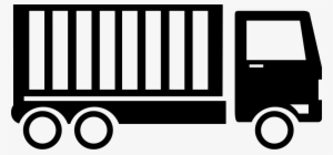 Png File - White Container Truck Icon #1055240