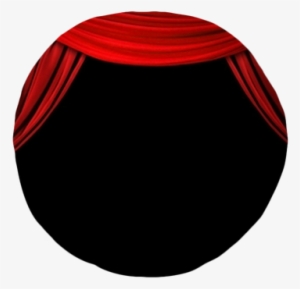 Bright Red Stage Theater Draped Curtain Background - Dance #1055565