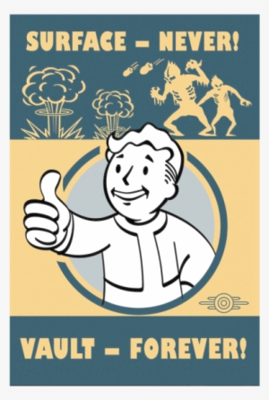 Fallout 4 Metal Sign Vault Forever - Surface Never Vault Forever #1055638