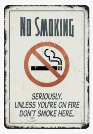 No Smoking Retro Metal Sign - Smoking Is Dangerous For Health #1055719