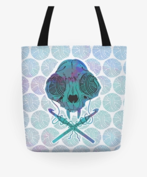 Cat Skull & Crochet Hooks Tote #1055953