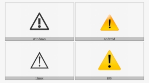 Warning Sign On Various Operating Systems - Sign #1056131