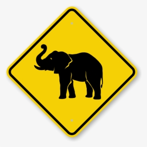 Elephant Crossing Warning Sign - Bear Zone #1056182
