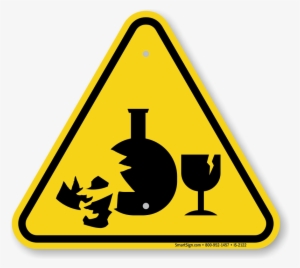 Broken Glass Hazard Symbol Iso Sku Is - Glassware Hazard Safety Symbol #1056185