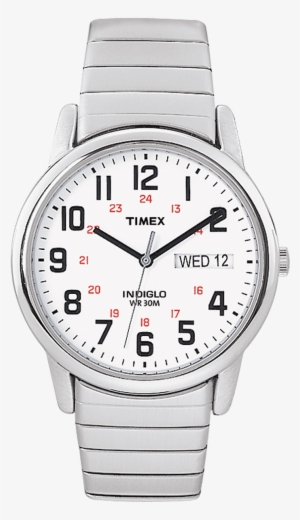 Easy Reader Day Date 35mm Expansion Band Watch - White Dial Men Timex Watch #1057499