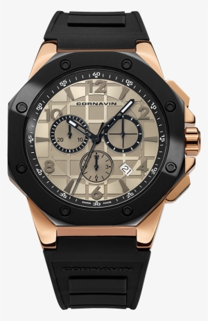 Octagonal Stainless Steel Case With 5n Rose Gold Plating - Cornavin Watches #1057572