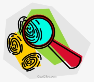 Magnifying Glass And Fingerprints Royalty Free Vector - Phonics Ue Sound Worksheet #1057767