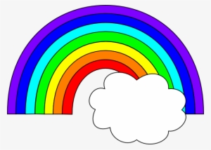 Rainbow With One Cloud Clip Art At Clker Com Vector - Free Clip Art Rainbow #1058833
