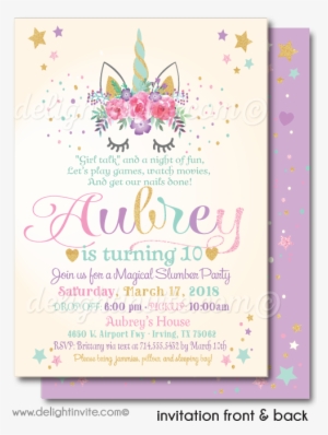 Magical Pastel Colors Unicorn Birthday Invitations - Birthday #1059493