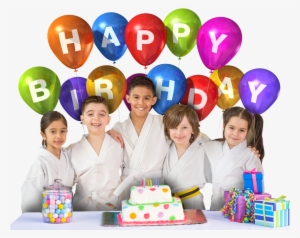 Kids At A Birthday Party With Balloons - Happy Birthday Work Colleague #1059631