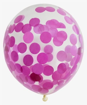 Clear Balloons With Pink Confetti - Balloon #1061645