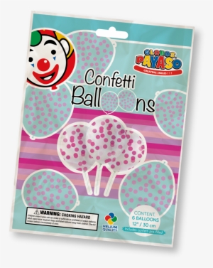 Clear Balloons With Pink Confetti - Globos Payaso #1062154