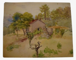 Stream Drawing Watercolor - Watercolor Painting #1062800