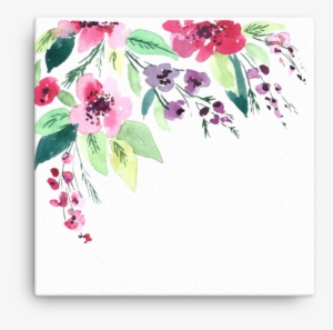 Watercolor Flowers Canvas Print - Watercolor Flowers #1062847
