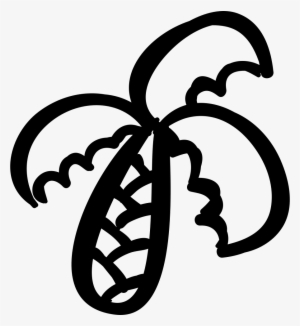 Tropical Palm Tree Outline - Palm Trees #1063119