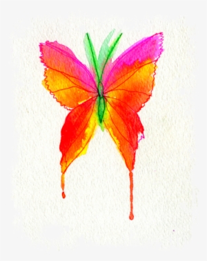 Watercolor Crayon And Sharpie - Swallowtail Butterfly #1063755