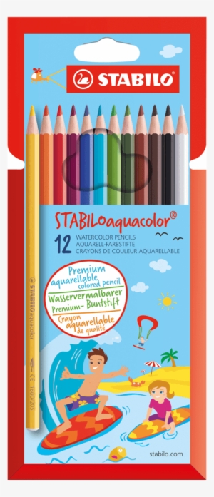Stabiloaquacolor Aquarellable Colour Pencil Wallet - Stabilo Aqua Colour Watercolour Pencils 12's #1063953