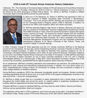 Utsi To Hold 23rd Annual African American History Celebration - Tizi N'berber #1065168