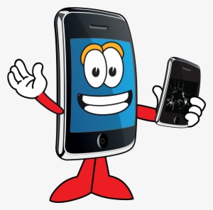 Mascot Broken Phone - Cartoon Png Mobile Devices #1065233