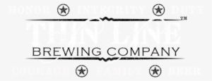 Thin Line Brewing Company - (d Pin) 25mm Lapel Pin Button Badge: Black & White #1065891
