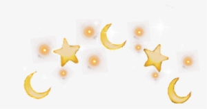 Moon Stars Star Crown Aesthetic Splash Tumblr Yellow - Star #1066851