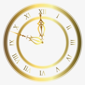 Steampunk Clipart Gold - Gold Clock Transparent Background #1066980