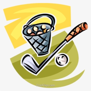 Golf Club And Bucket Of Balls Royalty Free Vector Clip - Golf Bucket Clip Art #1067186
