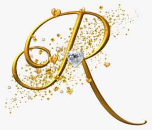 Alfabeto Dorado Con Corazones #1067375