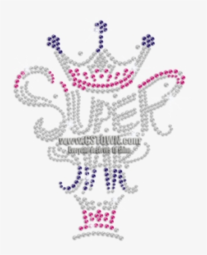 Super Star Crown Hotfix Rhinestone Design Motif - Illustration #1067419