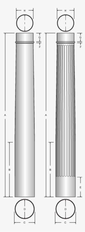 They May Be Ordered In Vignola's Architectural Proportions - Half Round Tapered Column #1068055