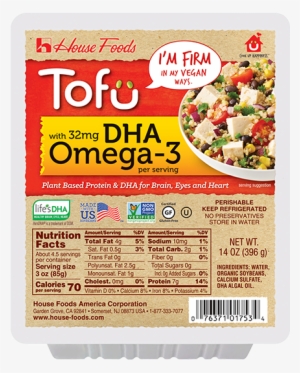 Dha Omega-3 Tofu Firm - House Foods Tofu, Extra Firm - 12 Oz Packet #1068195
