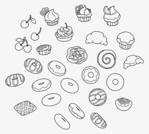 Collection Of Images Picture Transparent Download - Pastry Line Art #1068794