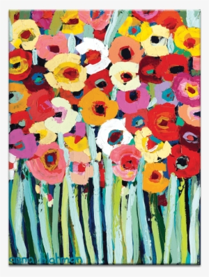 Shell's Poppies - Shell's Poppies, Gallery Wrapped Canvas, 30"x40", White, #1069045