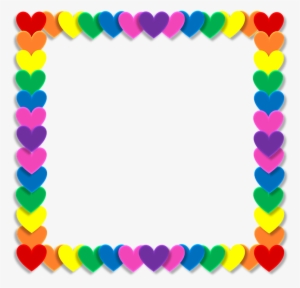 San Valentín, Corazón, El Amor, Marco, Arco Iris, Color - Frame Rainbow Png #1069320