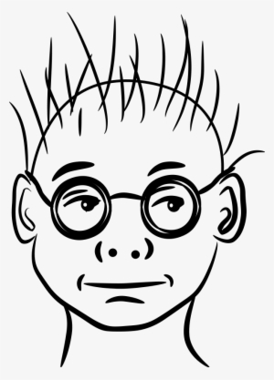 How To Set Use Line Face Boy Scientist Clipart #1069894